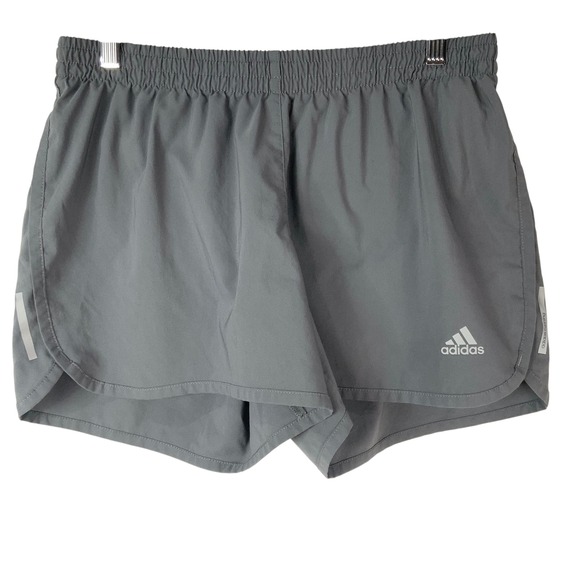 adidas Pants - Adidas Energy Running Grey Shorts M 4" Elastic Waist Reflective Tulip Hem